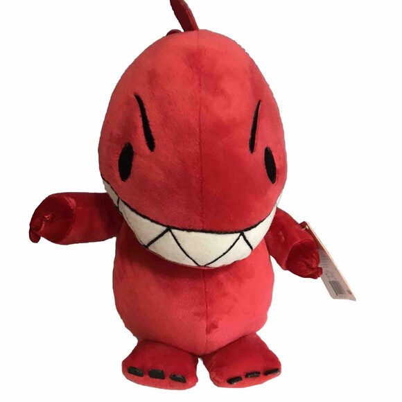 Red Dinosaur vs Bedtime Kohl Cares Big White Teeth Plush Stuffed Animal Bob Shea - Picture 3 of 4